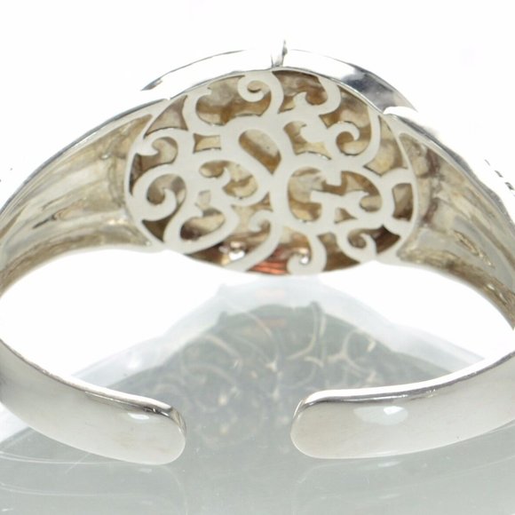 SeidenGang Solid 925 Sterling Silver & 18K Gold Cuff Bracelet - Picture 5 of 8